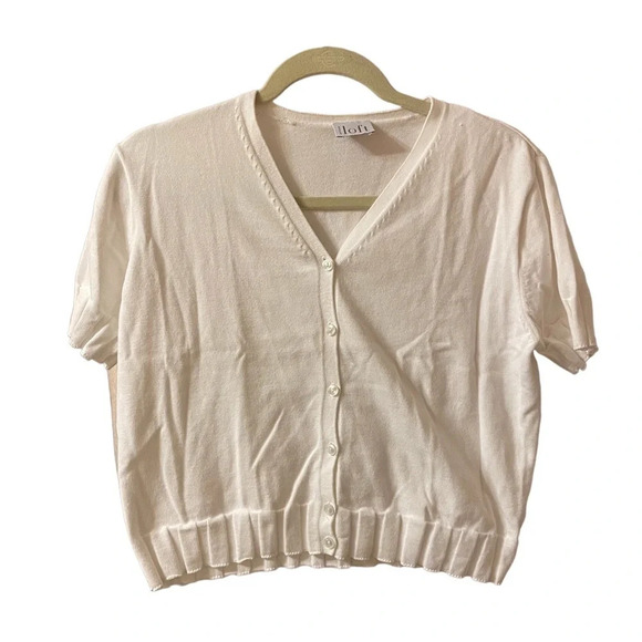 LOFT VINTAGE SHORT SLEEVE CARDIGAN - Picture 1 of 4